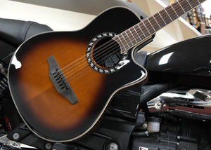 Ovation Acoustic Guitar 12-String Folklore 2715LTD-VIP Teardrop Tabacco Sunburst inkl. Koffer