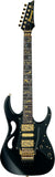 Ibanez Electric Guitar PIA3761-XB Onyx Black Steve Vai Signatur Edition, inklusive Hartschalenkoffer