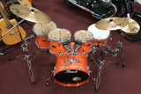 Pearl Drumset Export Deluxe Orange-Amber transparent inkl. Hardware und Cymbals