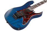 Ibanez Electric Guitar Prestige RG653DX-TDF Transparent Deep Blue Flat inkl. Hardschalenkoffer