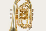Roy Benson Taschencornet / Taschentrompete PT-101 (Pocket Trumpet) Goldmessing in Bb-Stimmung inkl. Softcase