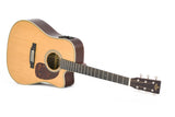 Sigma Akustikgitarre DTC-28HE (Heringbone), Martin Style, inkl. Fishman Presys+ Tonabnehmer, inkl. prof. Gigbag