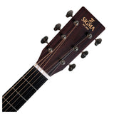 Sigma Akustikgitarre DTC-28HE (Heringbone), Martin Style, inkl. Fishman Presys+ Tonabnehmer, inkl. prof. Gigbag