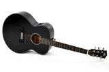 Sigma Acoustic Guitar GJM-1E-MFBK Metallic Flake Black mit Fishman Presys II Tonabnehmer inkl. Gigbag