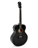 Sigma Acoustic Guitar GJM-1E-MFBK Metallic Flake Black mit Fishman Presys II Tonabnehmer inkl. Gigbag