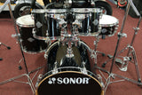 Sonor Drumset Essential Force in Schwarz, Birch Shells (Birkenholzkessel), inkl. Hardwaresatz - Occasion