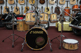 Sonor Drumset Force 3000, Finnische Maserbirke (Birkenholzkessel), Made in Germany - Occasion