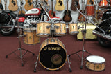 Sonor Drumset Force 3000, Finnische Maserbirke (Birkenholzkessel), Made in Germany - Occasion