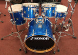 Sonor Drumset Force 3007 Blue Sparkle, Maple Shell, inkl. hochwertiger Hardware 400er Serie - Occ. in Bestzustand