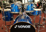 Sonor Drumset Force 3007 Blue Sparkle, Maple Shell, inkl. hochwertiger Hardware 400er Serie - Occ. in Bestzustand