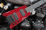 Steinberger E-Bass 5-String Spirit Deluxe Quilted Maple Top Winered Headless Ltd. Edt.