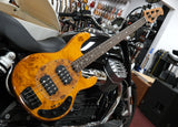 Sterling by Music Man 4-String Stingray RAY34HH PB Poplar Burl Amber