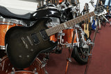 VIC E-Gitarre Cobra in Gibson SG Style, Black Transparent