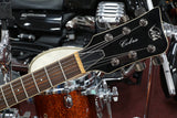 VIC E-Gitarre Cobra in Gibson SG Style, Black Transparent