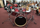 pdp by dw Drumset CX-Series, Red Sparkle, inkl. Centent Sparks B10 Cymbalsatz