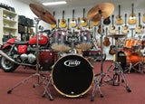 pdp by dw Drumset FS-Series, Red to Black fade - seidenglanz, inkl. Centent Sparks B10 Cymbalsatz