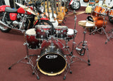 pdp by dw Drumset FS-Series, Red to Black fade - seidenglanz, inkl. Centent Sparks B10 Cymbalsatz
