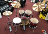 pdp by dw Drumset FS-Series, Red to Black fade - seidenglanz, inkl. Centent Sparks B10 Cymbalsatz