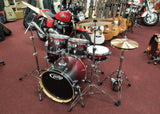 pdp by dw Drumset FS-Series, Red to Black fade - seidenglanz, inkl. Centent Sparks B10 Cymbalsatz
