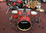 pdp by dw Drumset FS-Series, Orange to Red fade - seidenglanz, inkl. Centent Sparks B10 Cymbalsatz