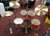 pdp by dw Drumset FS-Series, Orange to Red fade - seidenglanz, inkl. Centent Sparks B10 Cymbalsatz