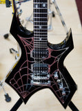 B.C. Rich Electric Guitar Warlock Special Edition Metal Web Spider Inlays in Black