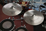 Centent Whisper Low Volume Cymbalsatz in Silver satin, kompletter Satz mit 14" HH, 16", 18", 20"