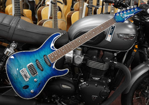 Ibanez Electric Guitar SA360NQM-SPB Sapphire Blue