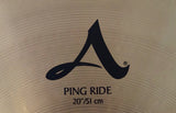 Zildjian Avedis A Ping Ride 20" B20 Bronze Cymbal / Becken