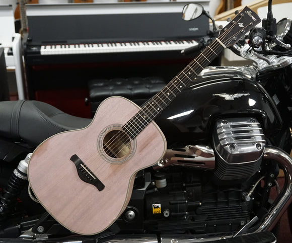Ibanez Acoustic Guitar Antique Flamingo Pink mit Tonabnehmer