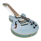 Epiphone by Gibson Electric Guitar ES-339 in Pelham Blue (semi hollow with solid center block)
